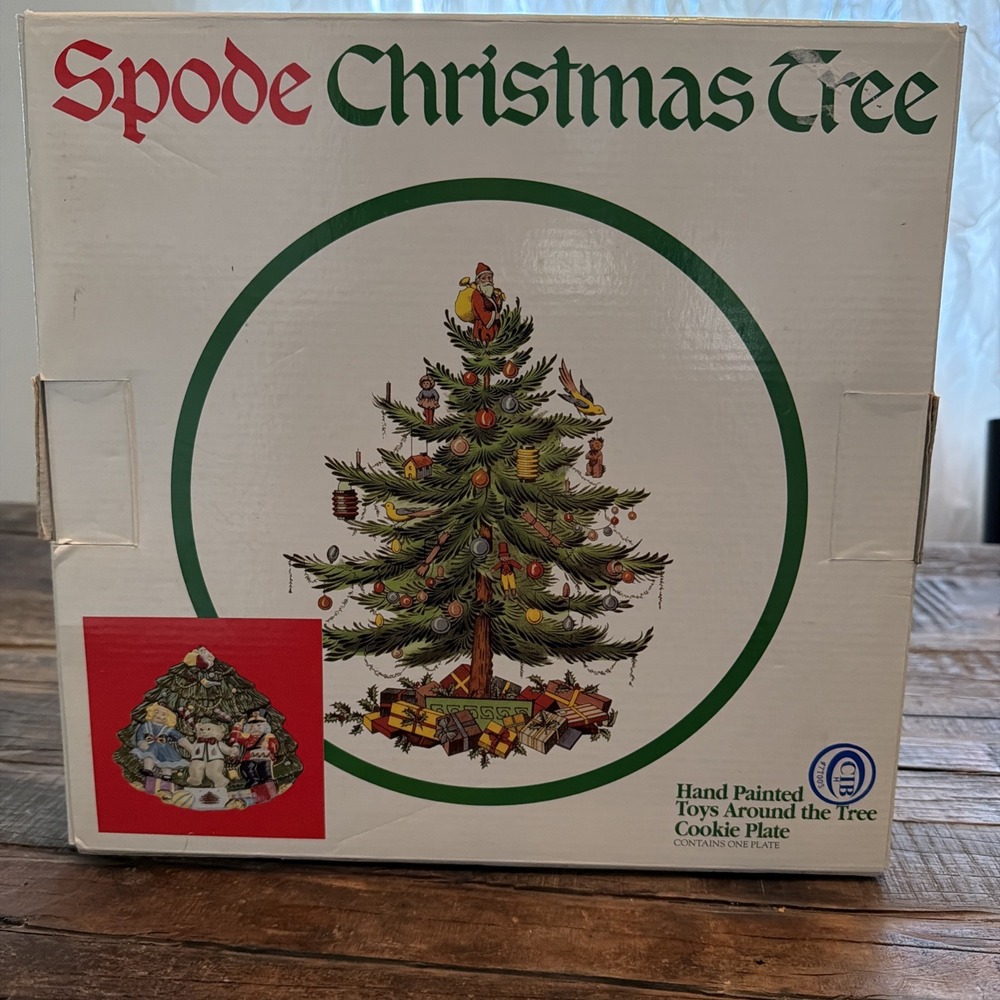 Large Spode "Christmas Tree" Tree Shaped Plate Tray Platter -